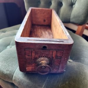 Antique sewing table drawer. Storage, shelf, primitive decor, farmhouse